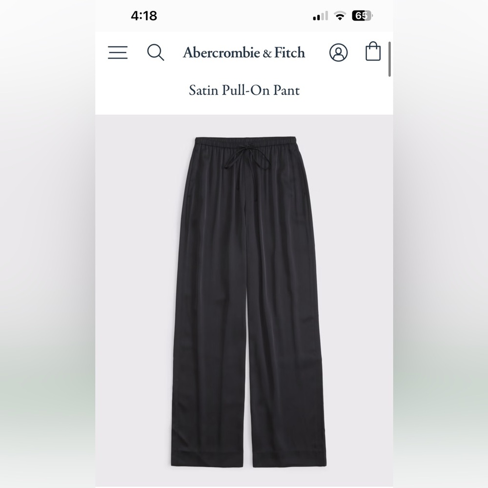 Abercrombie Satin pull on pant